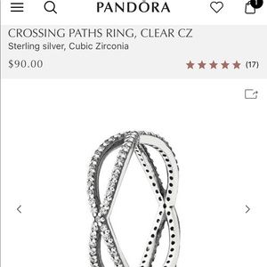 Crossing paths pandora ring